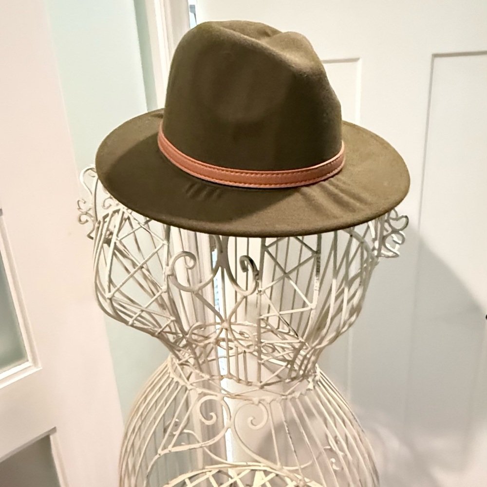 Stylish Olive Green Fedora Hat